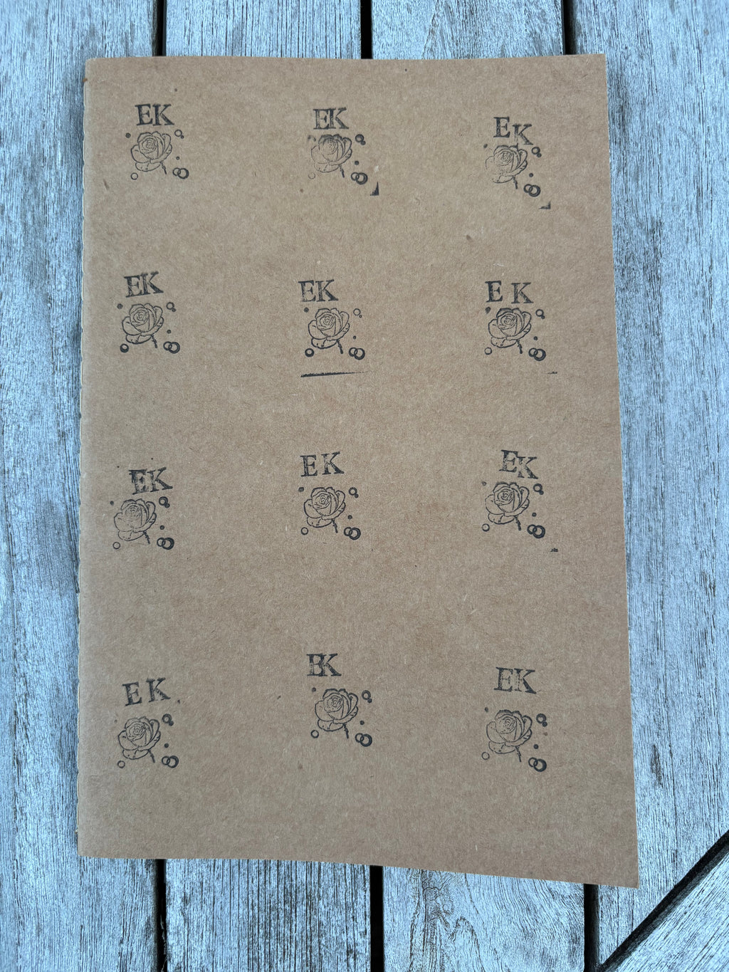 Emily King Hand-Stamped EK Notebook