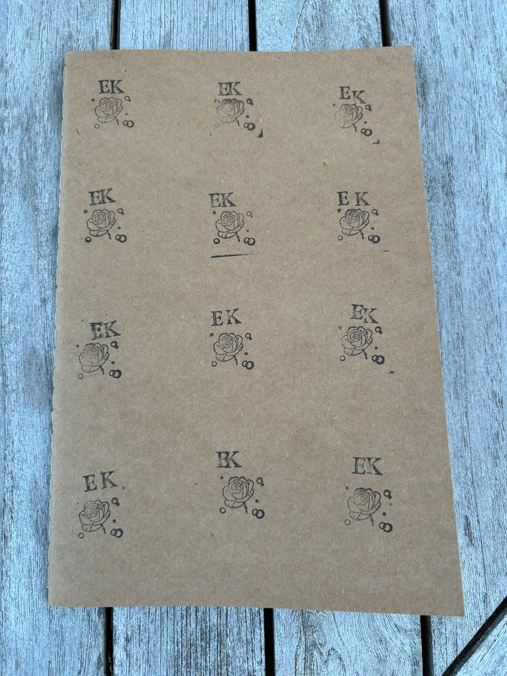 Emily King Hand-Stamped EK Notebook