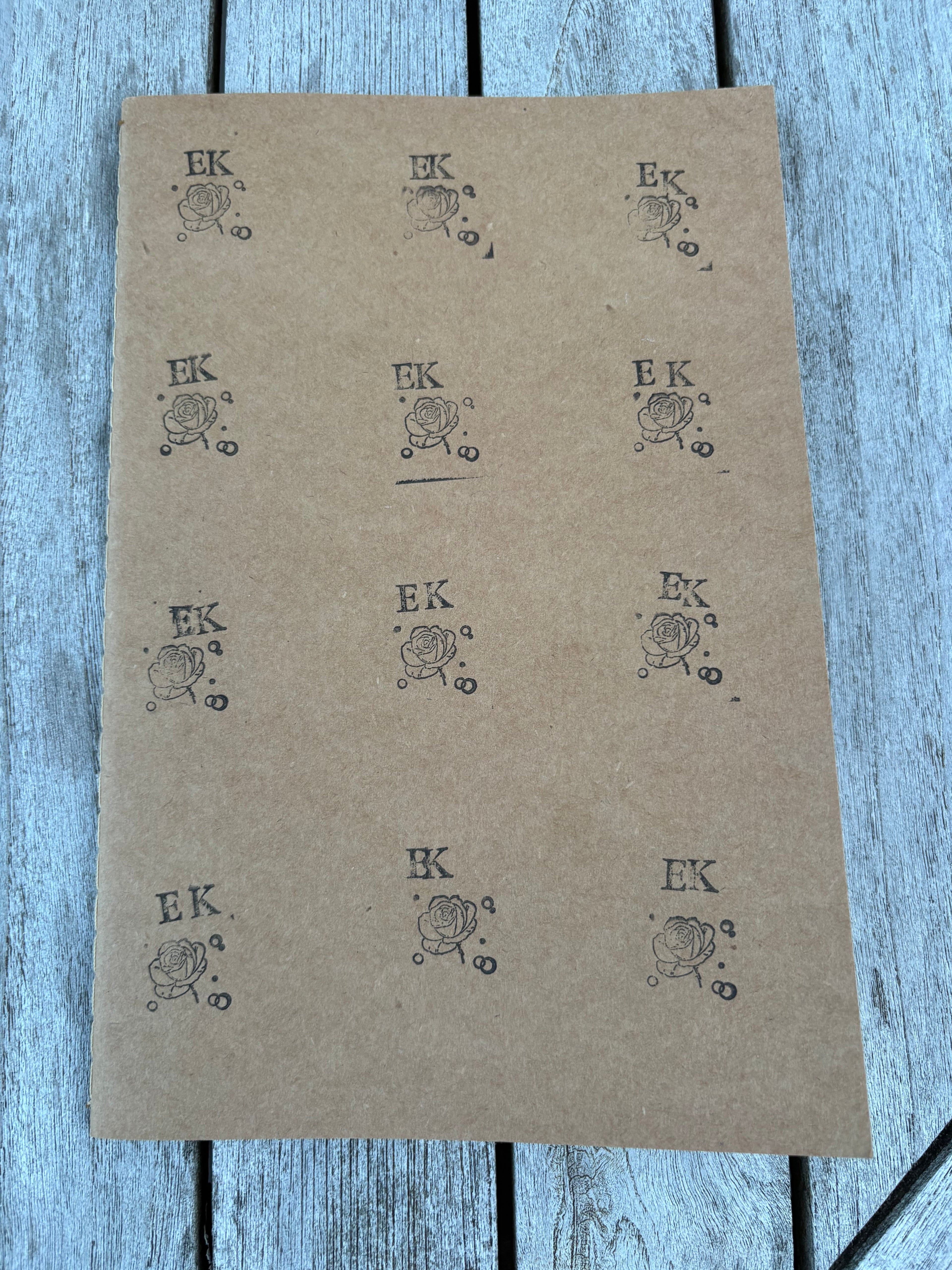 Emily King Hand-Stamped EK Notebook