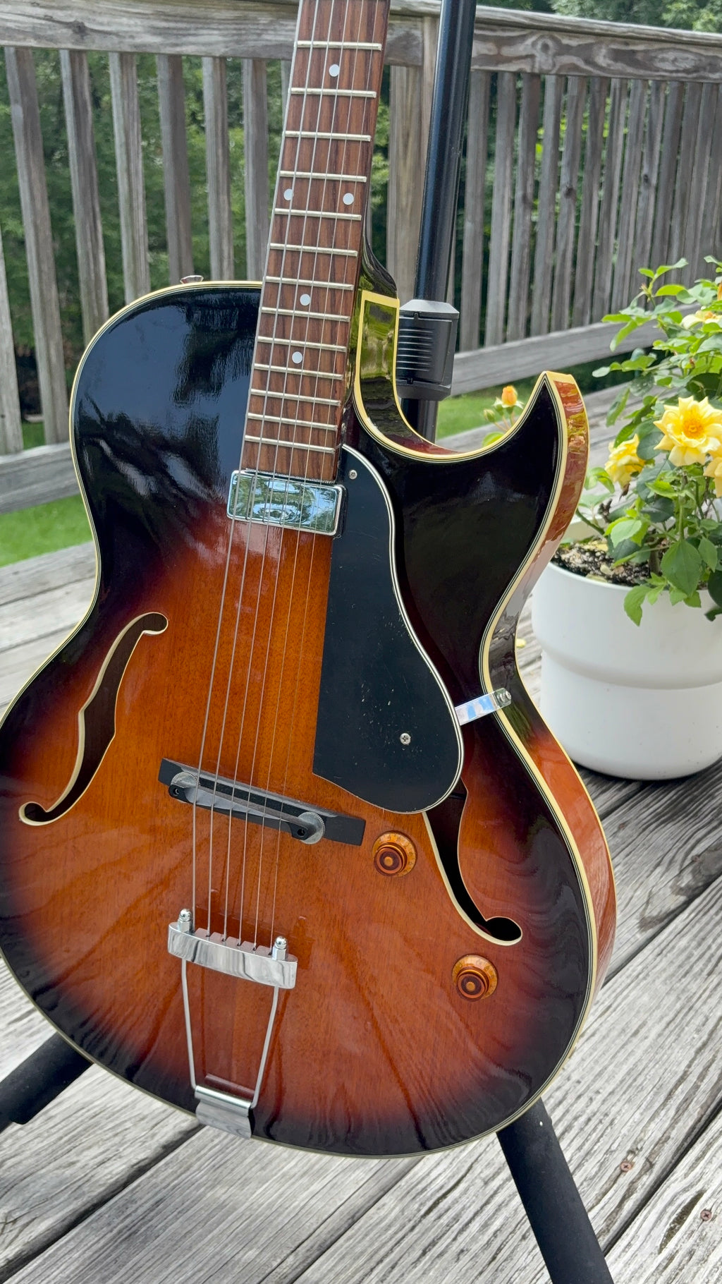 Emily King’s Washburn Hollow Body Guitar