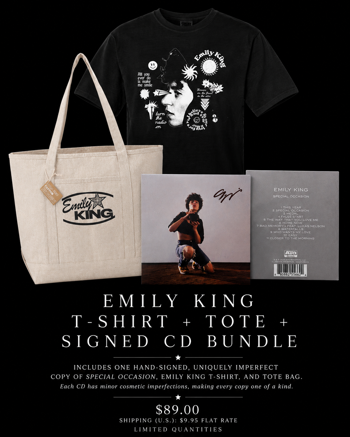 Emily King T-Shirt + Tote + Signed CD Bundle